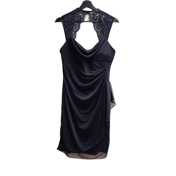 Scarlett Nite Black Dress with Lace Detail, Size Large (14) - Picture 1 of 7